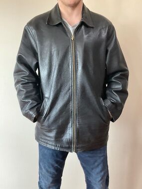 Superb Leather Jacket by Boutique of Leathers - size large coat